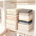 thumbnail image 3 of Solution de Rangement pour Textiles de Maison pour l'Organisation de Garde-Robe, Tissu Polyester Durable, Séparateur de Placard Pliable avec Fenêtre Transparente et Poignée Robuste pour Salon et Chambre, 3 of 5