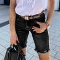 thumbnail image 4 of Weiqiqre Jupe Courte en Denim pour Femmes, Mini-Jupe Extensible à Taille Mi-Haute, Décontractée et Tendance, Jupes en Jean avec Poches, 4 of 9