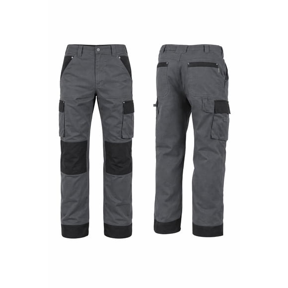 Holmes Workwear Men’s Work Pants, 10.5 oz Cotton Canvas, Cargo Pockets, Knee Pad Pockets, Charcoal, 44x34