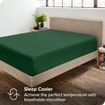 thumbnail image 3 of Bare Home Fitted Sheet - Premium 1800 Collection - Deep Pocket - Ultra-Soft Wrinkle Resistant - Queen, Forest Green, 3 of 7