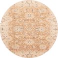 thumbnail image 1 of Ahgly Company Indoor Round Abstract Deep Peach Orange Oriental Area Rugs, 3' Round, 1 of 6