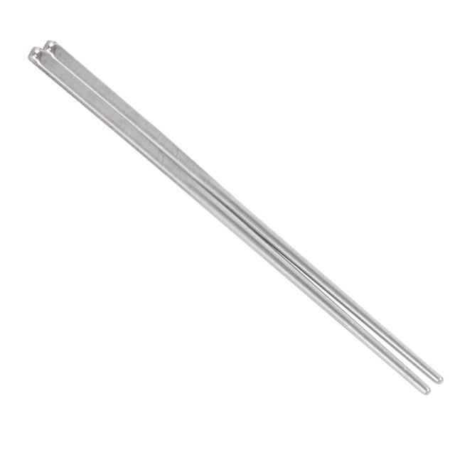 Birdeem Chopsticks 5 Pairs of Metal Reusable Korea-Chinese Square Non-Slip Stainless Steel Chopsticks