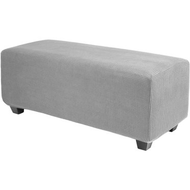 PiccoCasa Housse Extensible pour Pouf Housse de Meuble Gris Pâle Petit