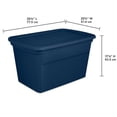 thumbnail image 3 of Sterilite Classic Bac de Rangement Empilable avec Couvercle de 30 Gal, Lot de 6, 3 of 6