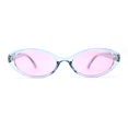 thumbnail image 1 of SA106 Womens Simple Classical Oval Thin Plastic Sunglasses Blue Pink, 1 of 4