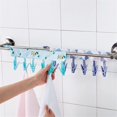 thumbnail image 3 of Jinsinto Folding Hanger Wall Hanging Retractable Clothes Hangers Storage Home Tool (blue), 3 of 5