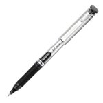 Pentel Energel Roller Pen, Metal Tip, 0.7 mm, Black Ink, 12 Pack