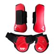 thumbnail image 2 of jinwen 4Pcs Horse Front Rear Hind Leg Boots, Equine Tendon Fetlock Protect Red M, 2 of 9