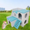 thumbnail image 2 of Small Animal Hideout PVC Hamster House Breathable Stable Cage Toy, 2 of 5