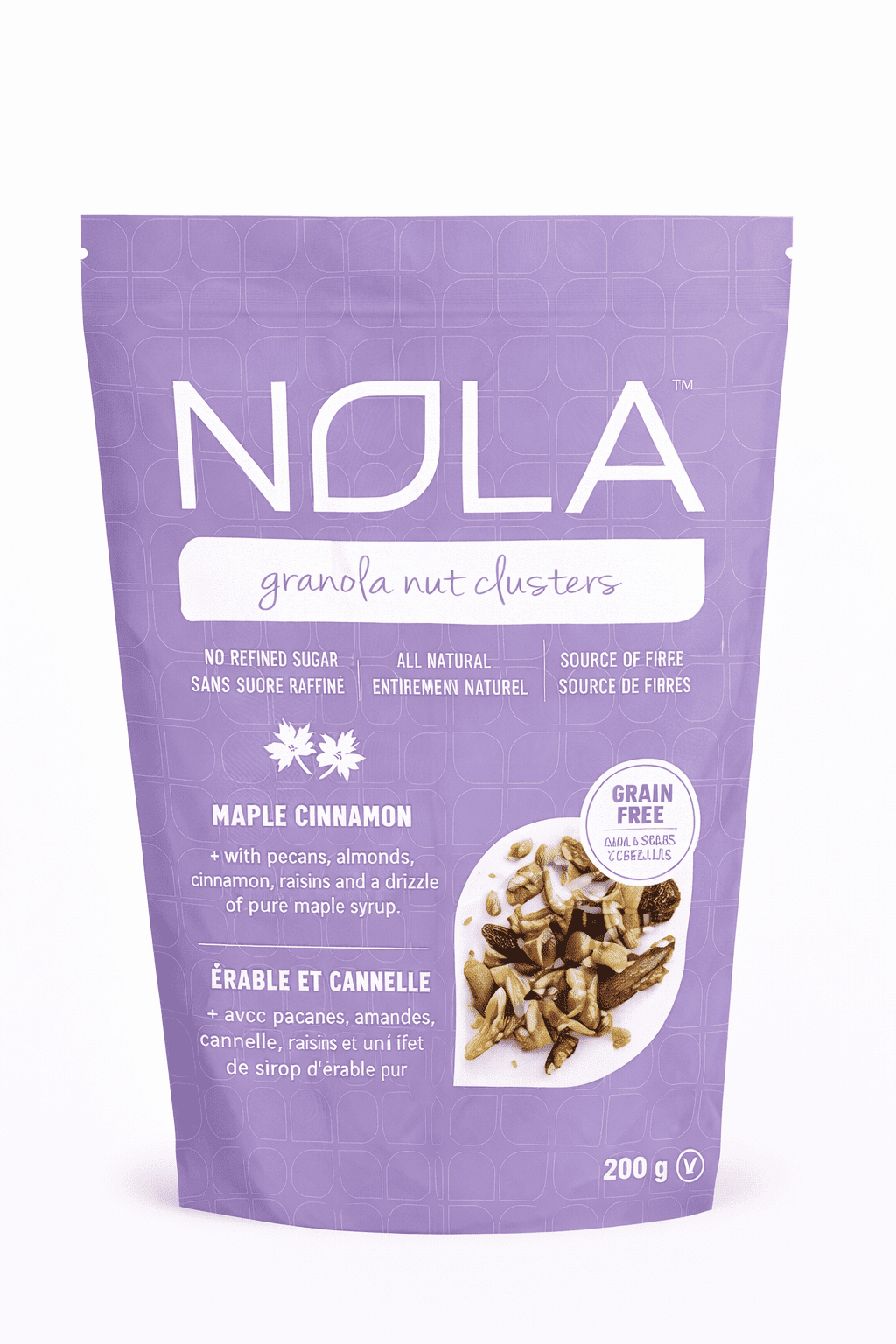 Nola Baking Co. Granola Nut Clusters 200g - Maple Cinnamon, Gluten-free, Grain-free, All Natural, No Refined Sugar, No Artificial Preservatives