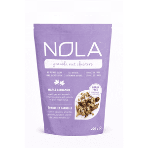 Nola Baking Co. Granola Groupes d ' écrous 200g - Cannelle d'érable, sans gluten, sans grains, tout naturel, sans sucre raffiné, sans conservateurs artificiels