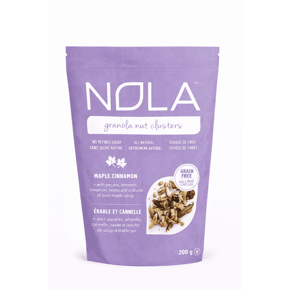 Nola Baking Co. Granola Nut Clusters 200g - Maple Cinnamon, Gluten-free, Grain-free, All Natural, No Refined Sugar, No Artificial Preservatives