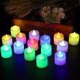 thumbnail image 4 of LED Candles Plastic Material Romantic Style Smoke Free Tea Lights Battery Operated for Indoor OutdoorColorful Discoloration, 4 of 9