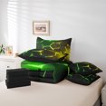 thumbnail image 4 of Erosebridal Abstract Ombre Bedding Full Size, Futuristic Striped Bed in a Bag Full size, Geometry Honeycomb Decor, Reversible, 4 of 5