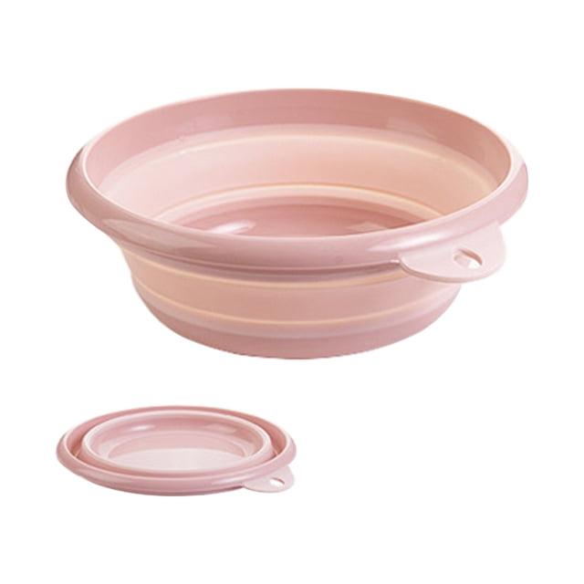 yeacher Collapsible Wash Basin Foldable Reusable Wash Basin Folding Round Dishpan Washing Basin Foldable Dish Pan Kitchen Storage Basket for Camping Home RV