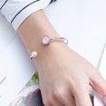 thumbnail image 2 of QualitChoice Woman Open Crystal Bracelet Steel Adjustable Hand Decor Round Bangle Girlfriend Jewelry for Dating Birthday Party Gift Jewelries Type 1 Type 2, 2 of 6
