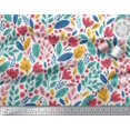 thumbnail image 3 of Soimoi Green Poly Georgette Fabric Artistic Leaf & Floral Print Fabric by Yard 42 Inch Wide, 3 of 5