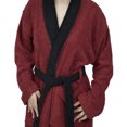 thumbnail image 2 of Women’s 100% Terry Cotton Bathrobe Toweling Gown Robe Two Tone, 2 of 9