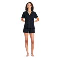 thumbnail image 1 of Pyjama 2 pièces avec haut à col cranté George pour femmes, 1 of 6