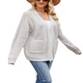 thumbnail image 4 of Women Knit Cardigan Long Sleeve Open Front Sweater with Pockets, 4 of 6