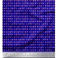 thumbnail image 1 of Soimoi Blue polyester Crepe Fabric Poker Card Symbol Print Sewing Fabric Yard 52 Inch Wide, 1 of 3