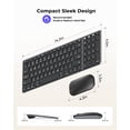 thumbnail image 3 of Wireless Bluetooth Keyboard and Mouse for Mac, Multi-Device Rechargeable Slim Keyboard and Mouse Stainless Steel Full Size, Compatible with MacBook Pro/Air, iPad, iMac - Space Gray, 3 of 7