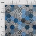 thumbnail image 2 of oneOone Georgette Viscose Blue Fabric Geometric Craft Projects Decor Fabric Printed By The Yard 42 Inch Wide, 2 of 5