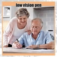 thumbnail image 4 of Low Vision Pens for Visually Impaired, 24 Pack Bold Felt Tip Pens with High Contrast Black Ink, 4 of 5