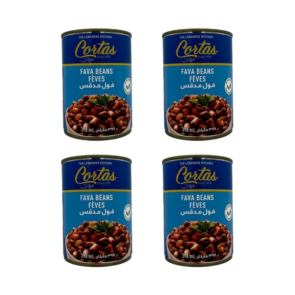 Cortas Fava Beans Ready-to-Eat Tin, 400 g, Pack of 4