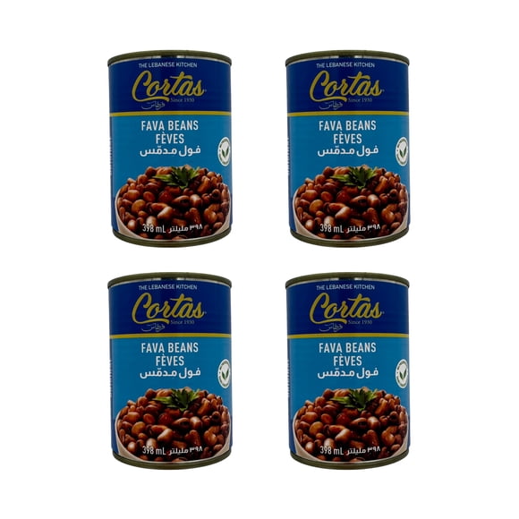 Cortas Fava Beans Ready-to-Eat Tin, 400 g, Pack of 4