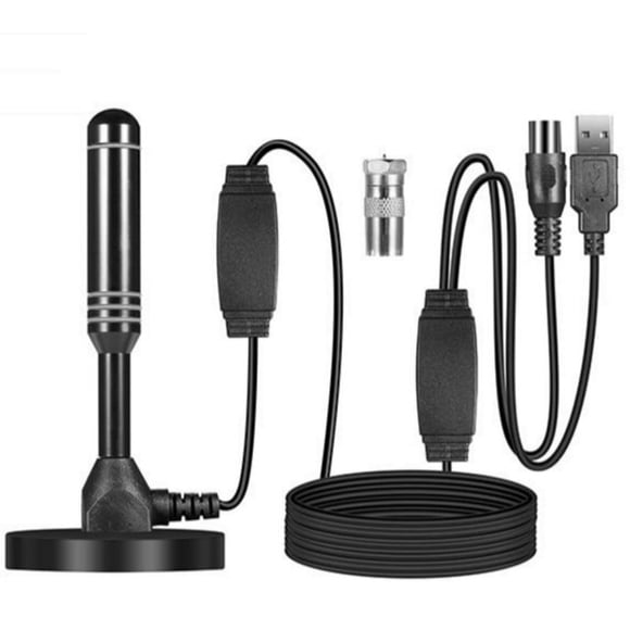 Antenne TV Numérique HD 37 dB à Haut Gain Amplifiée Antenne TV HD Multi-Usage Intérieur Extérieur Numérique HD Freeview Câble Aérien,A,1 x Antenne TV Numérique Professionnelle,Noir