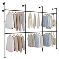 thumbnail image 1 of Gymax Industrial Pipe Clothing Rack Wall Mounted Heavy-Duty Metal Garment Organizer, 1 of 10