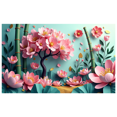 thumbnail image 3 of Floral Themed Colorful Backdrop Banner with Butterflies and Berries Spring Party Decorations Background Photo Booth Props Garden Gatherings Outdoor Celebrations, 3 of 4