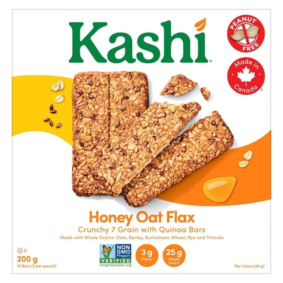 Kashi Seven Grain Honey Oat Flax with Quinoa Bars 200g, 10 bars