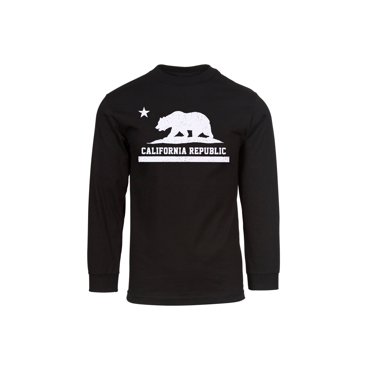 Men's California Republic Long-Sleeve T-Shirt - Black - 3X-Large