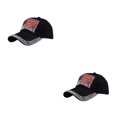 thumbnail image 3 of Decodeary Casquette de Baseball à la Mode Ajustable et Protégée du Soleil Chapeau Multicolore Noir 2Set, 3 of 6