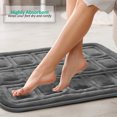 thumbnail image 3 of Clara Clark Bathroom Rugs, Velvet Memory Foam Bath Mat, Ultra Soft Non Slip and Absorbent - Waffled - Contour - Gray, 3 of 6