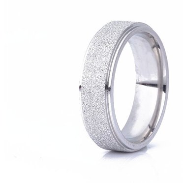 Yingyy Men Women Titanium Steel Ring Matte Couple Rings Engagement Finger Ring Size 7-10