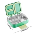 thumbnail image 3 of Dvkptbk Stainless Steel Lunch Boxs Transparent Stainless Steel Lunch Box for Office Workers and Students with Compartments for Lunch Boxes Heated Light Meal Boxes Three Compartment Lunch Box, 3 of 6