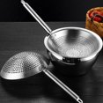 thumbnail image 4 of Grease and Foam Strainer Oil Filter Cooking Mesh Food Strainer Wire Oil Filter Mandarin Colander Scoop for Kitchen Cooking Mesh Strainer Spoon Stainless Steel Sieve Colander Sets, 4 of 8