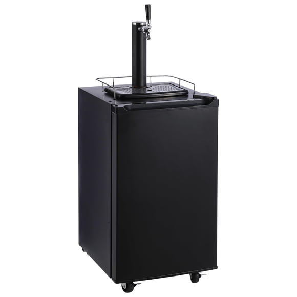 Kegerator and Keg Beer Cooler, Beer Kegerator, 97L Draft Beer Dispenser, Full Size Stainless Steel Keg Refrigerator With Drip Tray