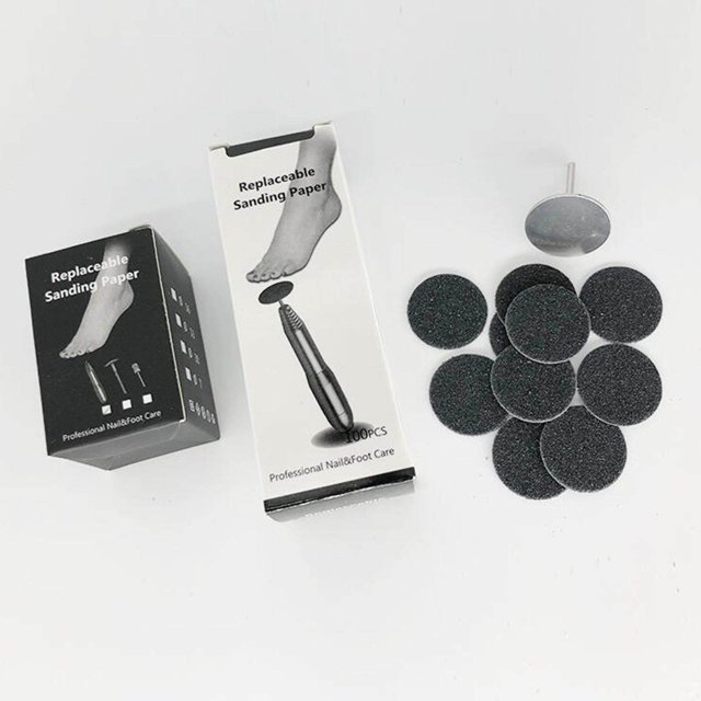 serony Sand Paper Replacement Pads For Replaceable Sanding Paper Electric Foot foot Discs electric callus grinder Pad File 15mm 80Grit 50Pcs