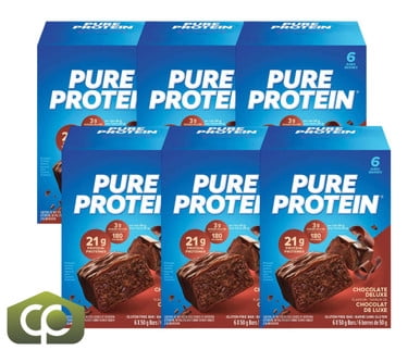 Pure Protein Bars - 6 Bars x 50g, Tempting Flavors for Satisfaction (6/Case)-TOTAL 36 BARS