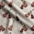 thumbnail image 1 of Soimoi Musical Instruments Print, Velvet Fabric, Decor Sewing Fabric by The Yard 54 Inch Wide,Decorative Fabric for Upholstery and Home Accents, Brown, 1 of 5