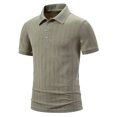 thumbnail image 3 of LSLJS Men Casual Solid Button Short Sleeve Lapel Collar Pullover T Shirt Tops, Mens Shirts Summer Clothes, 3 of 8