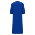thumbnail image 4 of Erwazi Robe pour Femmes à Fermeture Éclair devant, Manches 3/4, Longue Robe de Chambre avec Poches, Tenue de Détente, 4 of 5
