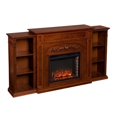 thumbnail image 1 of SEI Furniture Chantilly Bookcase Electric Fireplace in Oak, 1 of 4