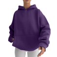 thumbnail image 3 of IMENGL Hoodies oversized sweatshirts pullover, Purple M, Size M-XL, 3 of 7