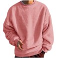 thumbnail image 2 of DPTALR Men Comfortable Solid Casual Tops Long Sleeve Round-Neck Sweatshirt, 2 of 4