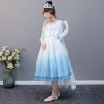 thumbnail image 4 of HAWEE Reine des Neiges Elsa Princesse Robe de Fête Costume à Manches Longues Cosplay Costumes pour Fête d'Halloween, 4 of 6
